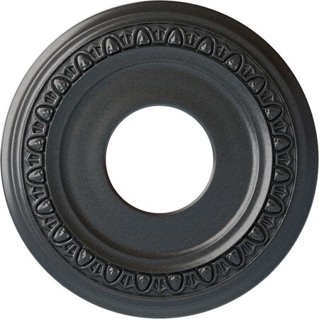 Ekena Millwork Jackson Ceiling Medallion (Fits Canopies up to 7 3/8"), 12 1/4"OD x 4"ID x 1 1/8"P, Pewter CM12JAPES